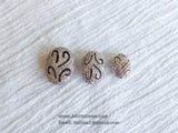 Rose Gold Oval Egg Beads, CZ Pave Black Flat Oval Beads, 11 x 15 Oval Bead