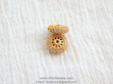 Round Donut Rondelle Beads, CZ Micro Pave Bead 5 x 10 mm, 18 k Gold Plated Fancy Spacer DIY Tassel Necklace Beads