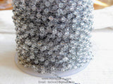 Clear Crystal  Chain, Gunmetal Black Faceted 4, 6 mm CH #322 - 1 foot/4 mm