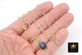 14 K Gold Filled Lariat Drop Necklace, Moonstone or Labradorite Teardrop Gemstone Necklace