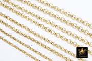 Gold Stainless Steel ROLO Chain, 3, 4