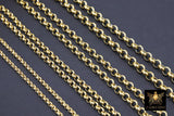 Gold Stainless Steel ROLO Chain, 3, 4