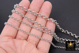 Stainless Steel ROLO Chain, 4, 5 and 6 mm Silver Chains CH #142