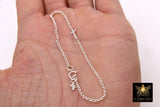 925 Sterling Silver Cross Chain Bracelet, Two Crosses On Rolo Chain Links #615, Cross Charm Bracelet, Everyday Mom Gifts Bracelet