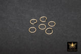 14 K Gold Filled Twist Jump Rings, 10 mm 925 Sterling Silver Open Sparkle # 2755, Strong Snap Close 18 Gauge Textured