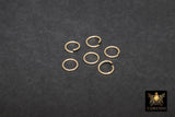 14 K Gold Filled Twist Jump Rings, 10 mm 925 Sterling Silver Open Sparkle #2755, Strong Snap Close 18 Gauge Textured Ring