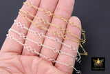 14 K Gold Filled Clover Chain, 5.1 mm Quatrefoil 925 Sterling Silver Links CH# 874, Unfinished Dainty Chain CH# 909