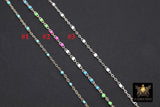 925 Sterling Silver Dainty Satellite Enamel Bracelet, Rainbow Beaded Silver Jewelry #2626, Stamped 925