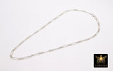 925 Sterling Silver Chain Link Necklace, Chunky Silver Rectangle Rolo Chain, Long Short Paperclip Chain Link Choker