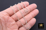 925 Sterling Silver Chain Link Necklace, Chunky Silver Rectangle Rolo Chain, Long Short Paperclip Chain Link Choker