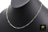 925 Sterling Silver Chain Link Necklace, Chunky Silver Rectangle Rolo Chain, Long Short Paperclip Chain Link Choker