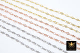 3mm Gold Mixed CZ Chain By The Yard, Silver Genuine Cubic Zirconia Chain CH# 560, By The Foot