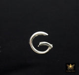 925 Sterling Silver Round Push Clasp, 10 mm 12 mm Small Round Shape # 2842, 14 mm 16 mm Large Connectors