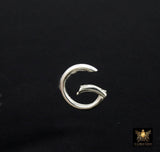 Gold Round Push Clasp, 10 mm 12 mm Small Gold Over 925 Sterling Silver # 2076, 14 mm 16 mm Large Clip Connector