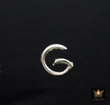 925 Sterling Silver Round Push Clasp, 10 mm 12 mm Small Round Shape #2842, 14 mm 16 mm Large Clip Connectors