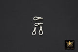 925 Sterling Silver Swivel Clasps, 13 mm or 16 mm Small Albert Push Clip Clip # 2829, Fob Watch Charm or Pendant Clips