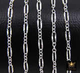 14 K Gold Fill Nugget Bar Chain, 925 Sterling Silver Long Short 2.5 mm Sequin CH# 877, 5.5 mm Hammer Starburst