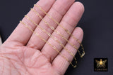 14 K Gold Filled Sequin Bar Chains, 925 Sterling Silver 2.3 mm Bar CH #875, 5.4 mm Unfinished Chain