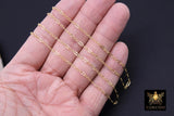 14 K Gold Filled Sequin Bar Chains, 925 Sterling Silver 2.3 mm Bar CH# 875, 5.4 mm Unfinished Chain