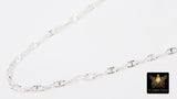 925 Sterling Silver Mariner Chain Bar Necklace, 14 K Gold Filled Hammered Anchor Bar Chain Choker #2626, Textured Nugget Mariner Necklace