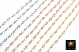 3mm Gold CZ Chain By The Yard, Silver Genuine Cubic Zirconia Chain CH# 560, By The Foot