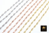 3mm Gold CZ Chain By The Yard, Silver Genuine Cubic Zirconia Chain CH #560, By The Foot