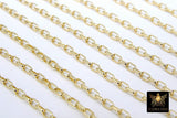 Gold Box Chains, Rectangle Box Chains CH #164, Gold 5.0 x 3.5 mm Unfinished Jewelry Chains