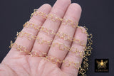 14 K Gold Filled Star Chain, 7 mm Star Shaped Links CH# 905, Unfinished Soldered Chains