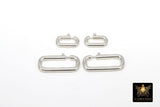 925 Sterling Silver Lobster Clasps, 13 mm Small Silver Oval Long Clasps # 2984, Large 22 mm Clips