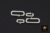 Gold Lobster Clasps, 13 mm Small Oval Long Clasp # 3615, Large Gold Over 925 Sterling Silver 22 mm Clips