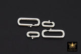 Gold Lobster Clasps, 13 mm Small Oval Long Clasp #3615, Large Gold Over 925 Sterling Silver 22 mm Clips