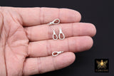 925 Sterling Silver Swivel Clasps, 13 mm or 16 mm Small Albert Push Clip Clip # 2829, Fob Watch Charm or Pendant Clips