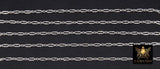 925 Sterling Silver Nugget Bar Chain, Silver Long and Short 2.5 mm Sequin CH# 877, 5.5 mm Hammer Starburst