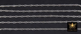 925 Sterling Silver Nugget Bar Chain, Silver Long and Short 2.5 mm Sequin CH #988, 5.5 mm Hammer Starburst