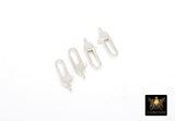 925 Sterling Silver Lobster Clasps, Long Oval Lobster Claws #716, Rectangle Clasp