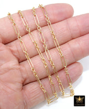 14 K Gold Filled Paperclip Chain, 11 mm Rectangle Rolo CH #800, 925 Sterling Silver Large Long Short Links CH# 807