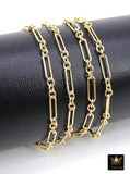 14 K Gold Filled Paperclip Chain, 11 mm Rectangle Rolo CH# 800, 925 Sterling Silver Large Long Short Links CH# 807