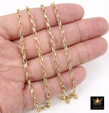 Gold Box Chains, Rectangle Box Chains CH #164, Gold 5.0 x 3.5 mm Unfinished Jewelry Chains
