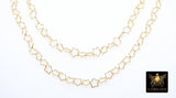 14 K Gold Filled Star Chain, 7 mm Star Shaped Links CH# 905, Unfinished Soldered Chains