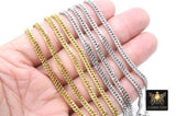 Silver Stainless Steel Chain, 304 Faceted Curb 5 mm Chains CH #211, Unfinished Necklace Chains