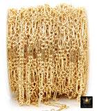 14 K Gold Filled Paperclip Chain, 11 mm Rectangle Rolo CH #800, 925 Sterling Silver Large Long Short Links CH# 807