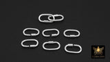 14 K Gold Filled Carabiner, 14 mm Small 925 Sterling Silver Oval Long Clasps #3594, Dainty Sterling Silver Screw Clasps