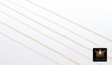 14 K Gold Filled Hammered Cable Chains, 2.4 x 1.9 mm 925 Sterling Sliver CH #866, Dainty Chain