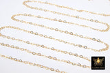 Gold Filled Heart Chains, 1.9 or 3.9 mm 12 K Gold Dainty Heart Shaped Chain CH# 718, 2.6 or 5 mm Unfinished Designer Chain
