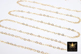 Gold Filled Heart Chains, 1.9 or 3.9 mm 12 K Gold Dainty Heart Shaped Chain CH# 718, 2.6 or 5 mm Unfinished Designer Chain