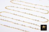 Gold Filled Heart Chains, 1.9 or 3.9 mm 12 K Gold Dainty Heart Shaped Chain CH# 718, 2.6 or 5 mm Unfinished Designer Chain