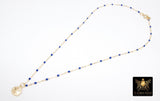 14 K Gold Filled Dainty Sand Dollar Satellite Necklace #2626, Dainty Enamel Beach Choker, 10 Beaded Enamel Color Choices