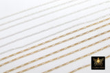 14 K Gold Filled Figaro Chains, 925 Sterling Silver Unfinished By The Foot CH #913 , 1.3 mm Dainty Long and Short #885