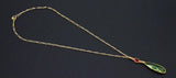 14 K Gold Filled Gemstone Necklace, Green Amethyst and Pink Tourmaline Gemstone Necklace, Long Short Chain Necklace
