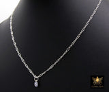 14 K Gold Filled Sequin Necklace, 925 Sterling Silver Evil Eye Necklace, Everyday Blue Greek Disc CZ Minimalist Chain Link Choker, Handmade
